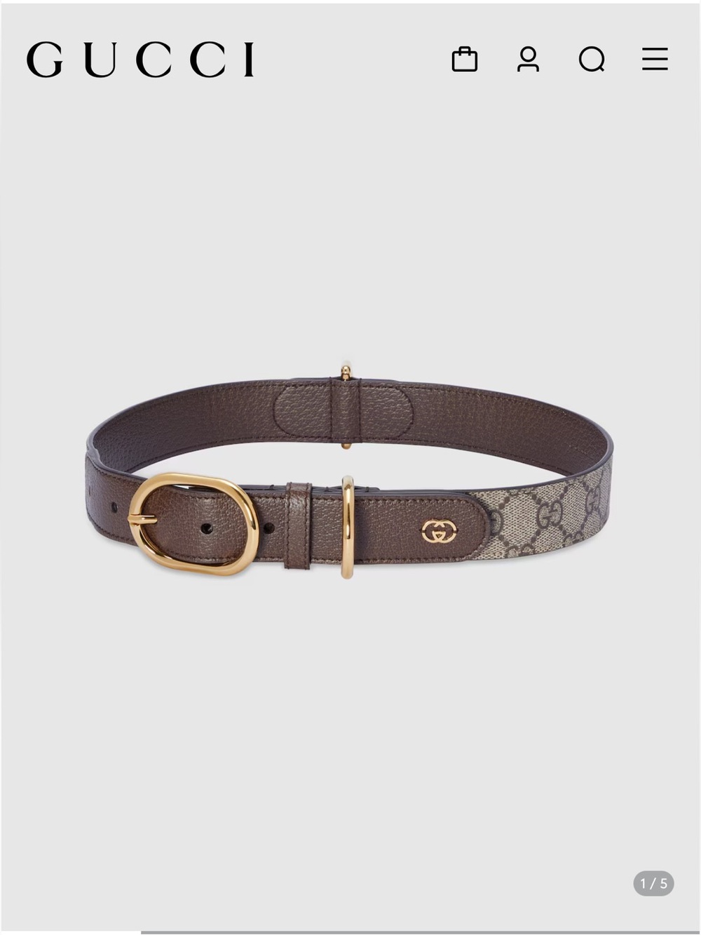Gucci GG Pet/Dog Collar - Medium